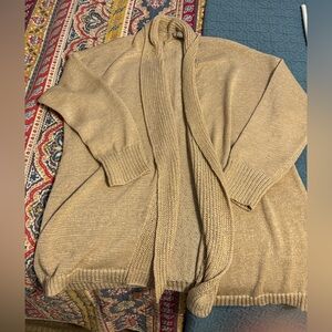 Chico's Tan Open Front Cardigan